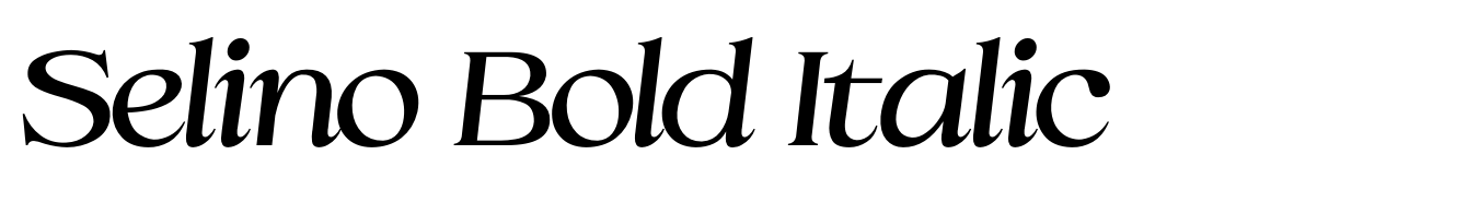 Selino Bold Italic